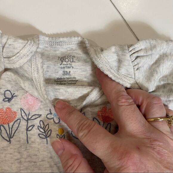 3pc Lot baby onesies Never worn 3m just for you - Picture 3 of 6